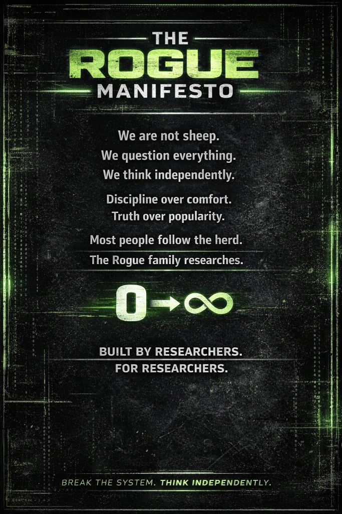 The rogue manifesto in neon green