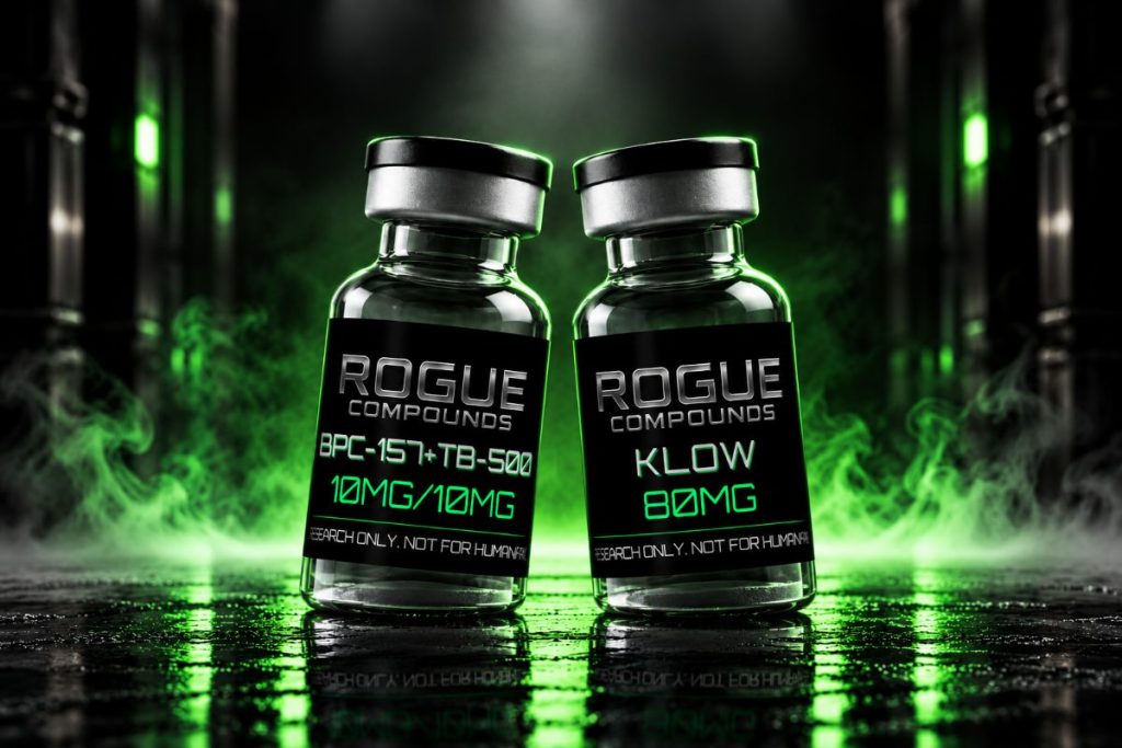 BPC-157 + TB-500 and KLOW vials | Rogue Compounds