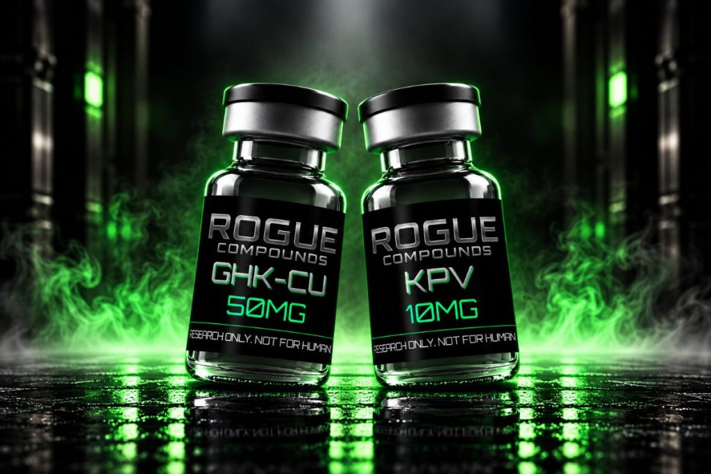 GHK-Cu and KPV vials | Rogue Compounds
