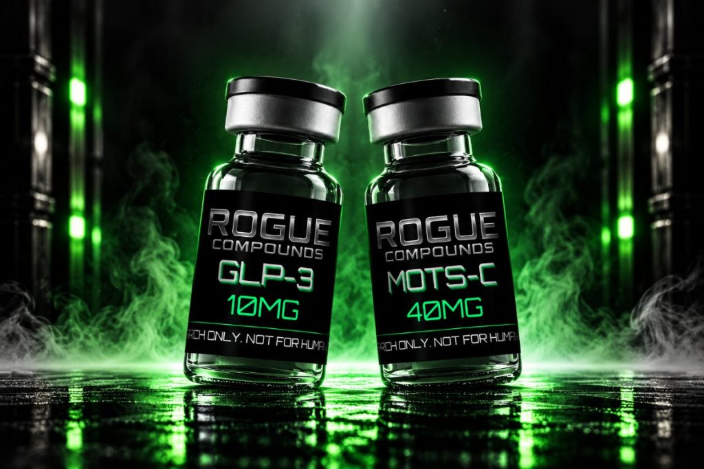 GLP-3 RT and MOTS-c vials | Rogue Compounds