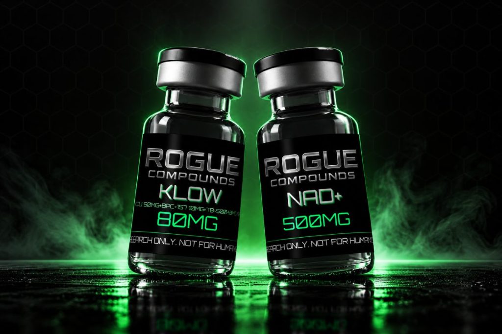 KLOW and NAD+ vials | Rogue Compounds